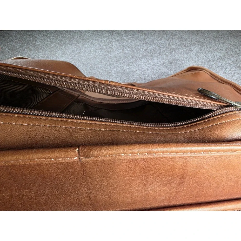 Dilana Santa Fe Full Grain Colombian Leather Laptop Briefcase Messenger Bag